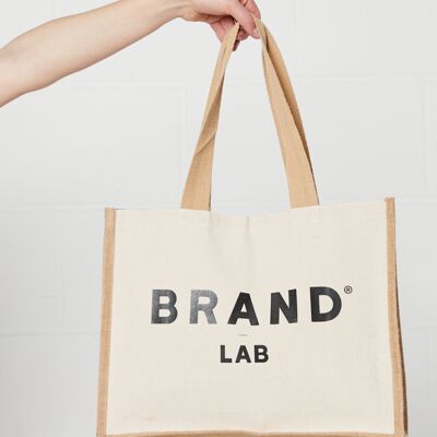Brand Lab Jute and Canvas Shopper Thumbnail